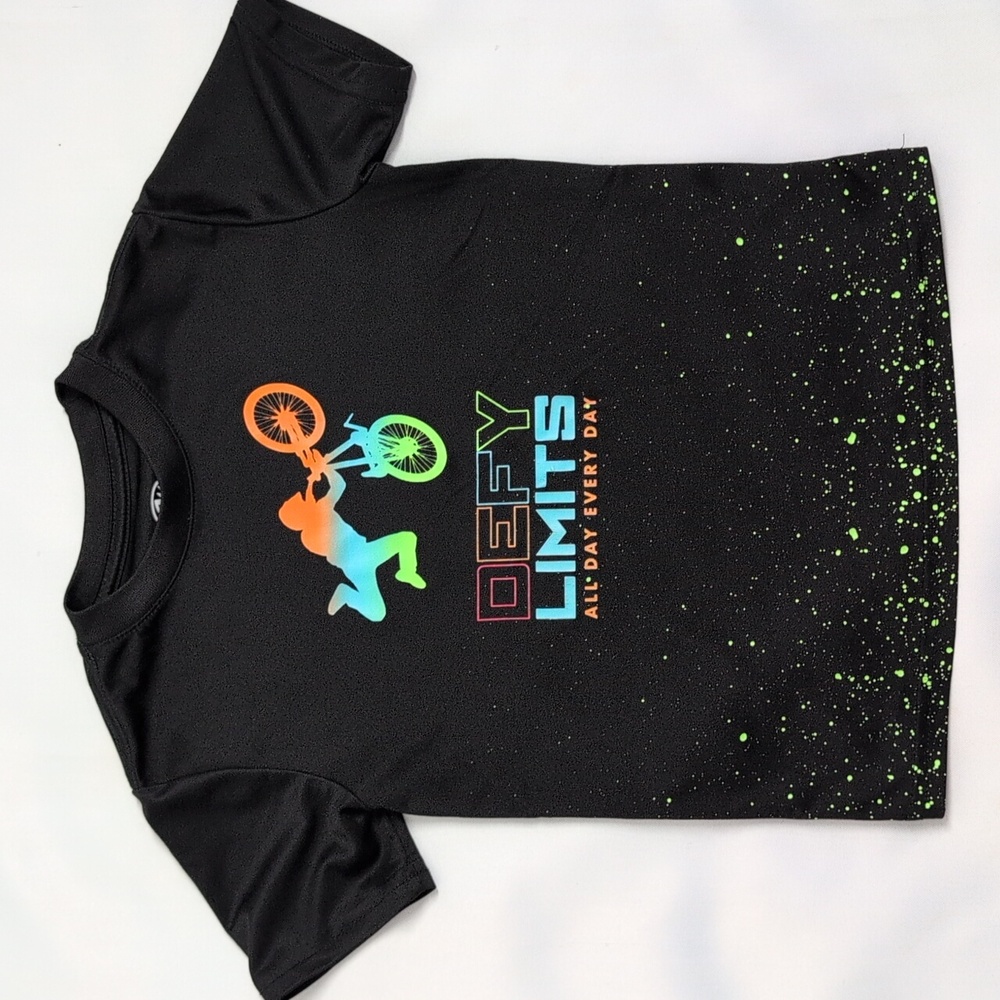 Athletic Works Black Tee with Colorful Graphic